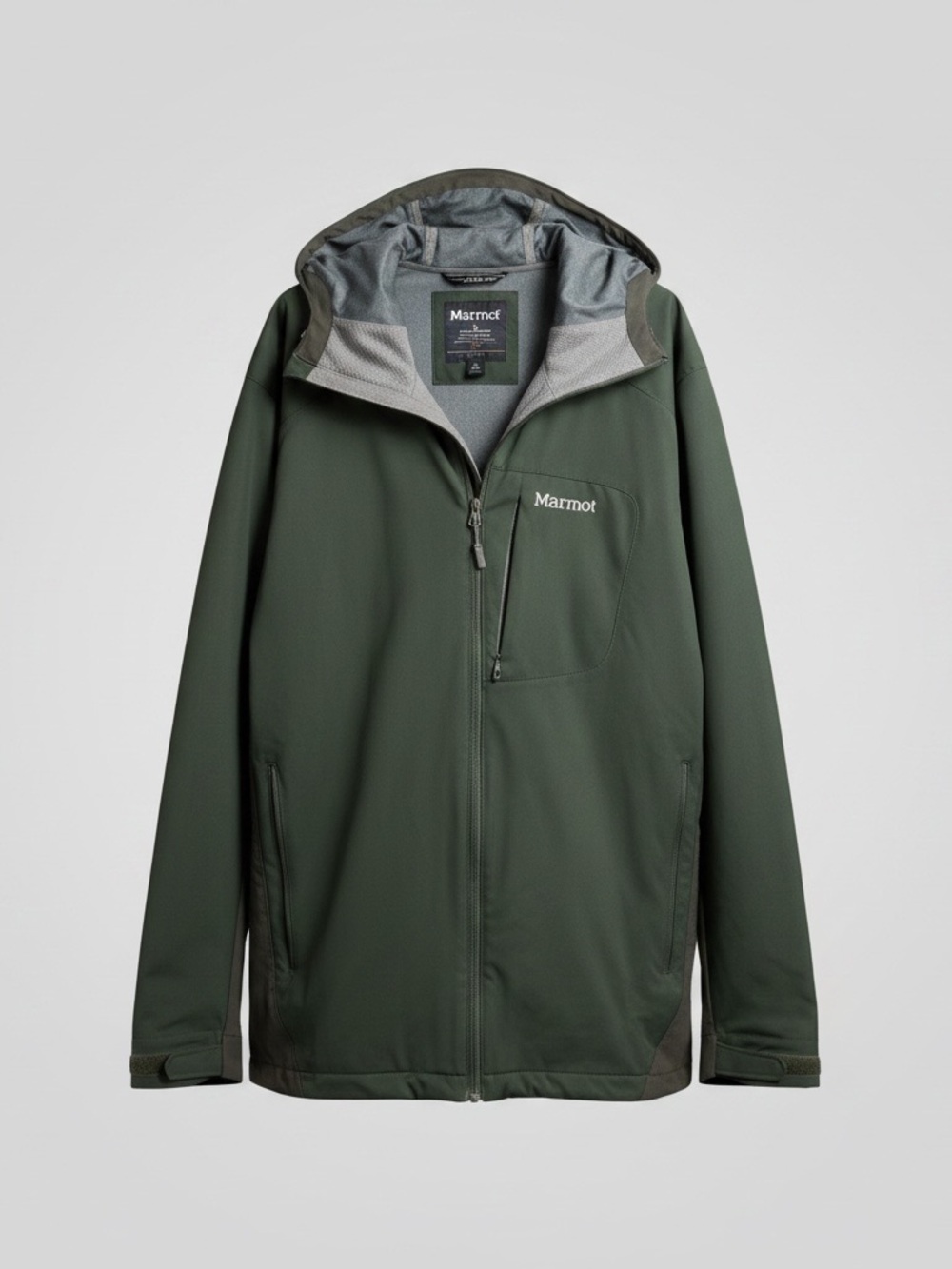 Marmot Windstopper Men's Dark Green Hooded Gore Softshell Jacket XXL